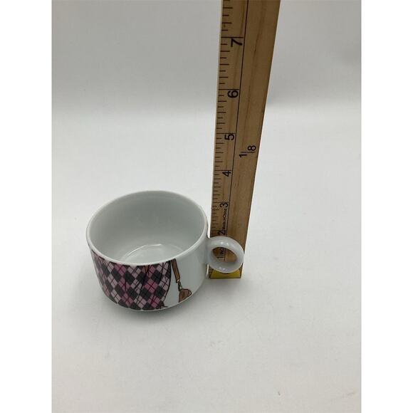 Queenwest Trading Co. Pink Plaid Tea Cup & Saucer Set 2-Piece - Picture 9 of 11